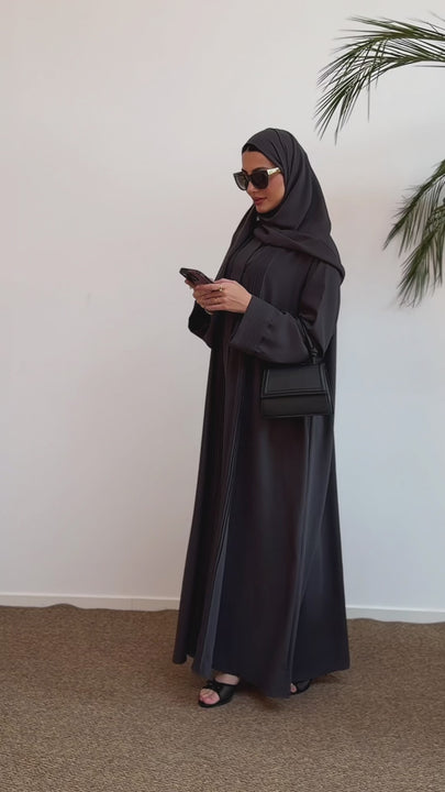 Grace dark grey Abaya